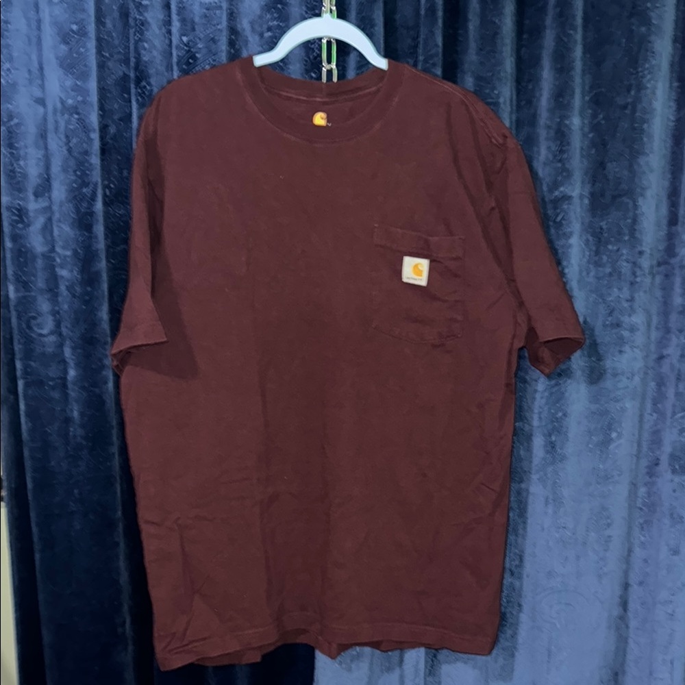 Carhartt Men's Maroon Pocket T-Shirt